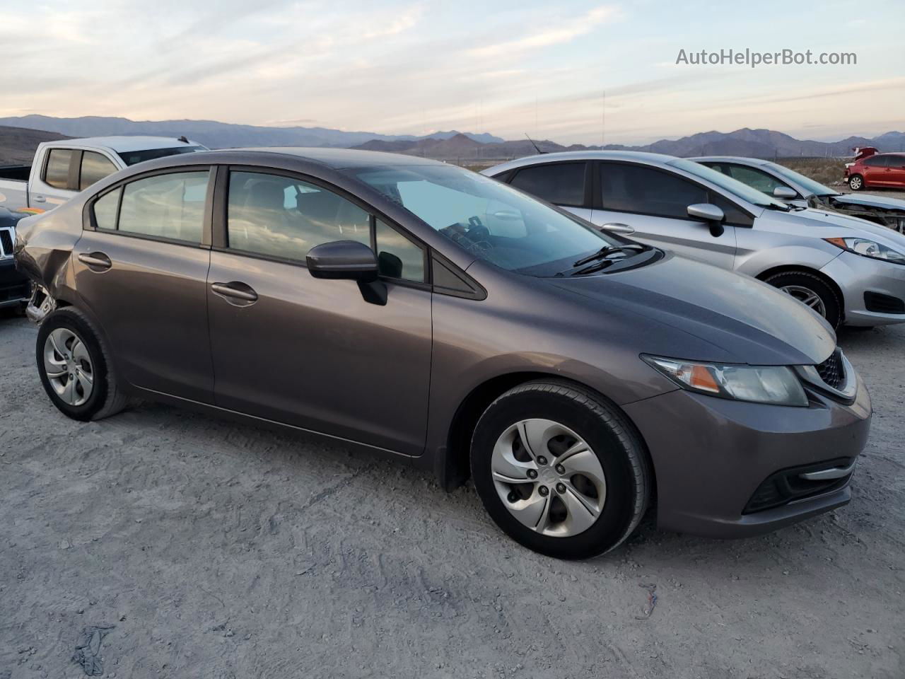 2015 Honda Civic Lx Gray vin: 19XFB2F5XFE101100