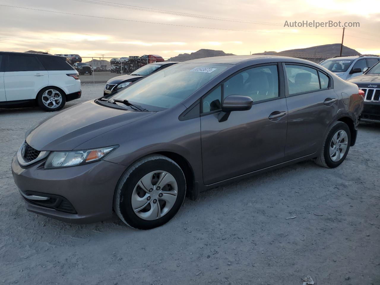 2015 Honda Civic Lx Gray vin: 19XFB2F5XFE101100