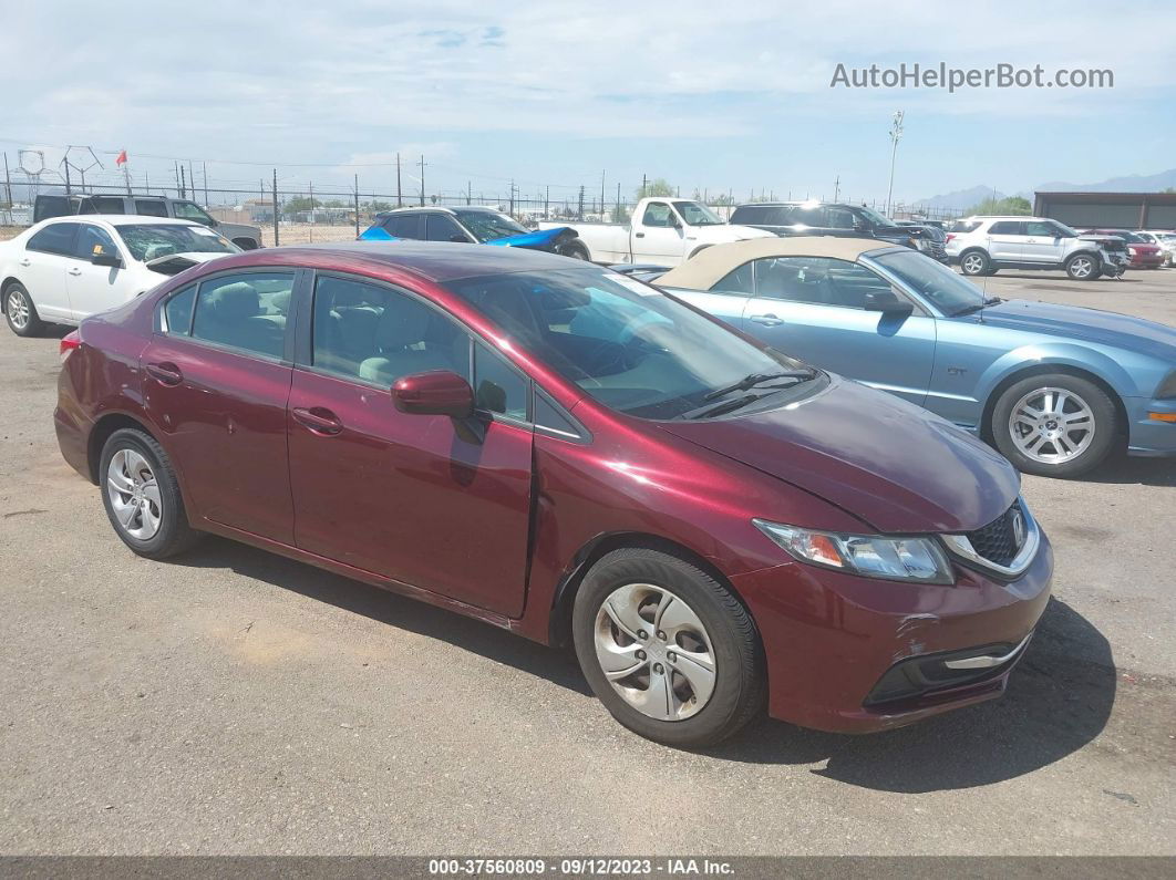 2015 Honda Civic Lx Maroon vin: 19XFB2F5XFE108094