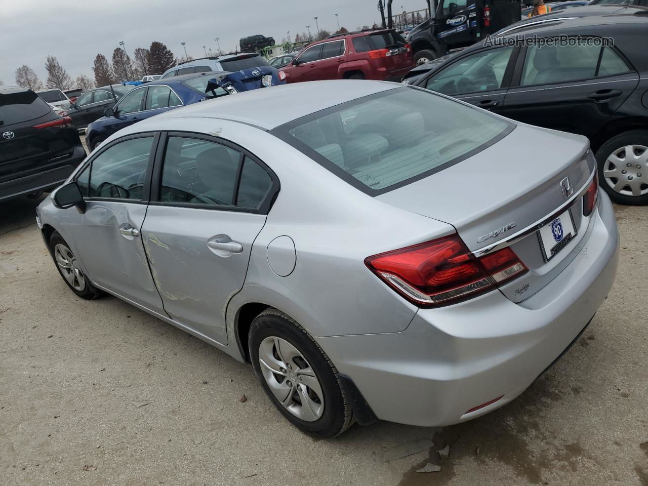 2015 Honda Civic Lx White vin: 19XFB2F5XFE112436