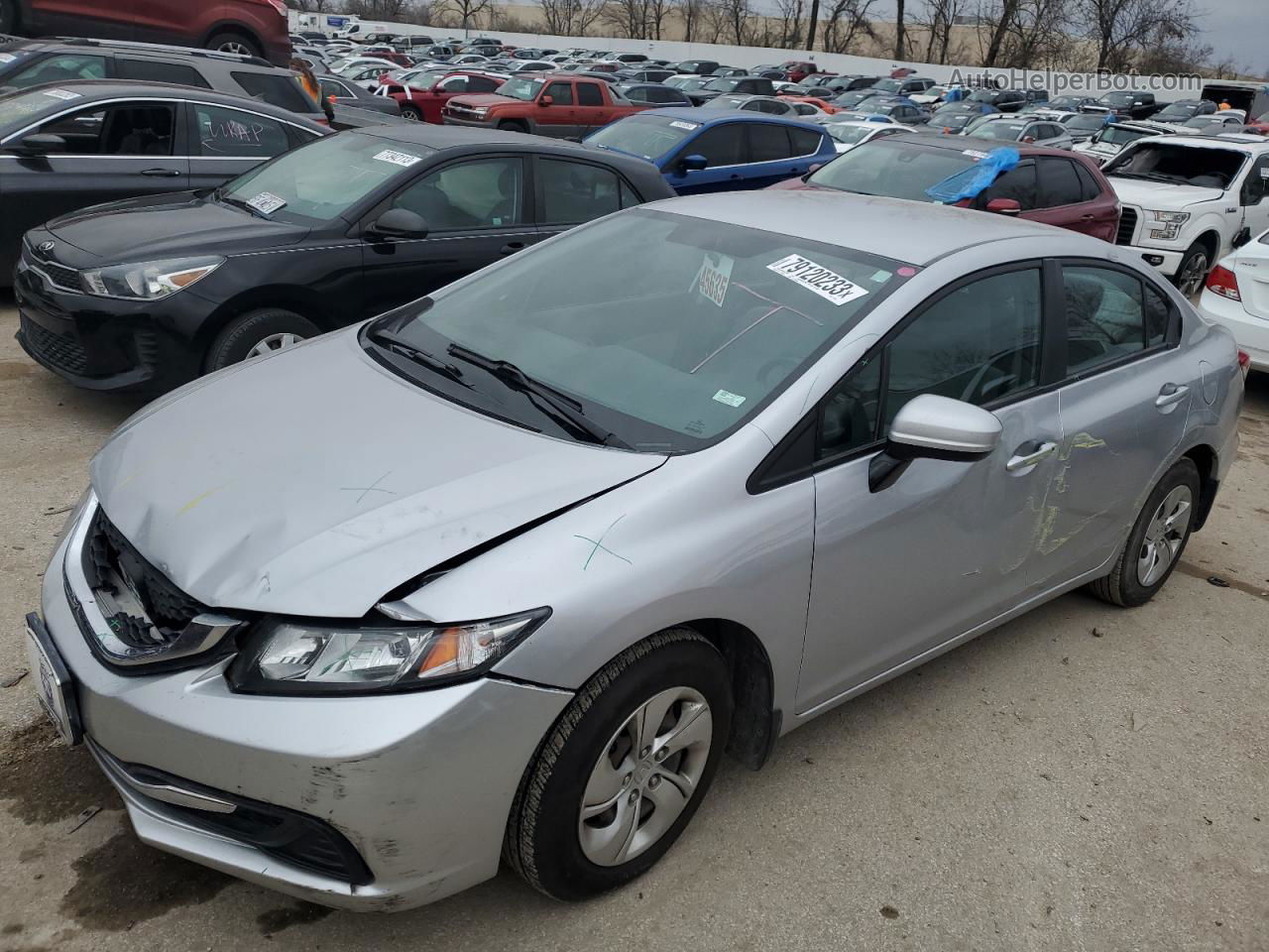 2015 Honda Civic Lx White vin: 19XFB2F5XFE112436