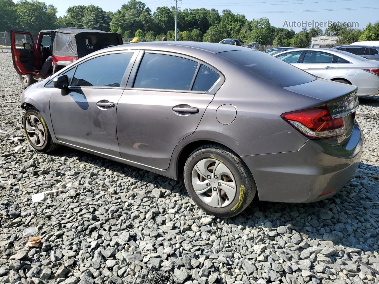 2015 Honda Civic Lx Gray vin: 19XFB2F5XFE221916