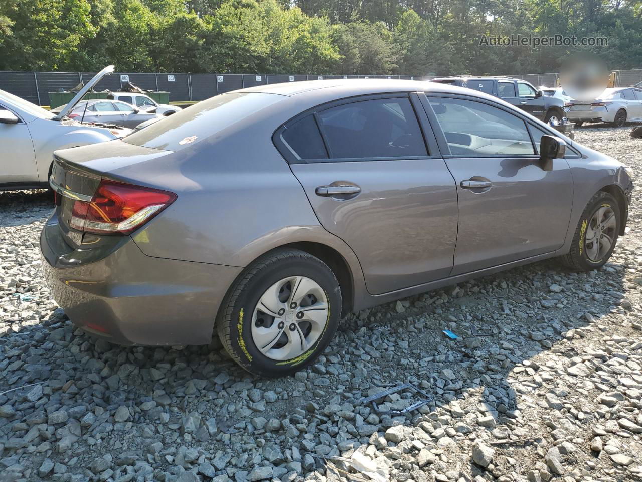 2015 Honda Civic Lx Gray vin: 19XFB2F5XFE221916