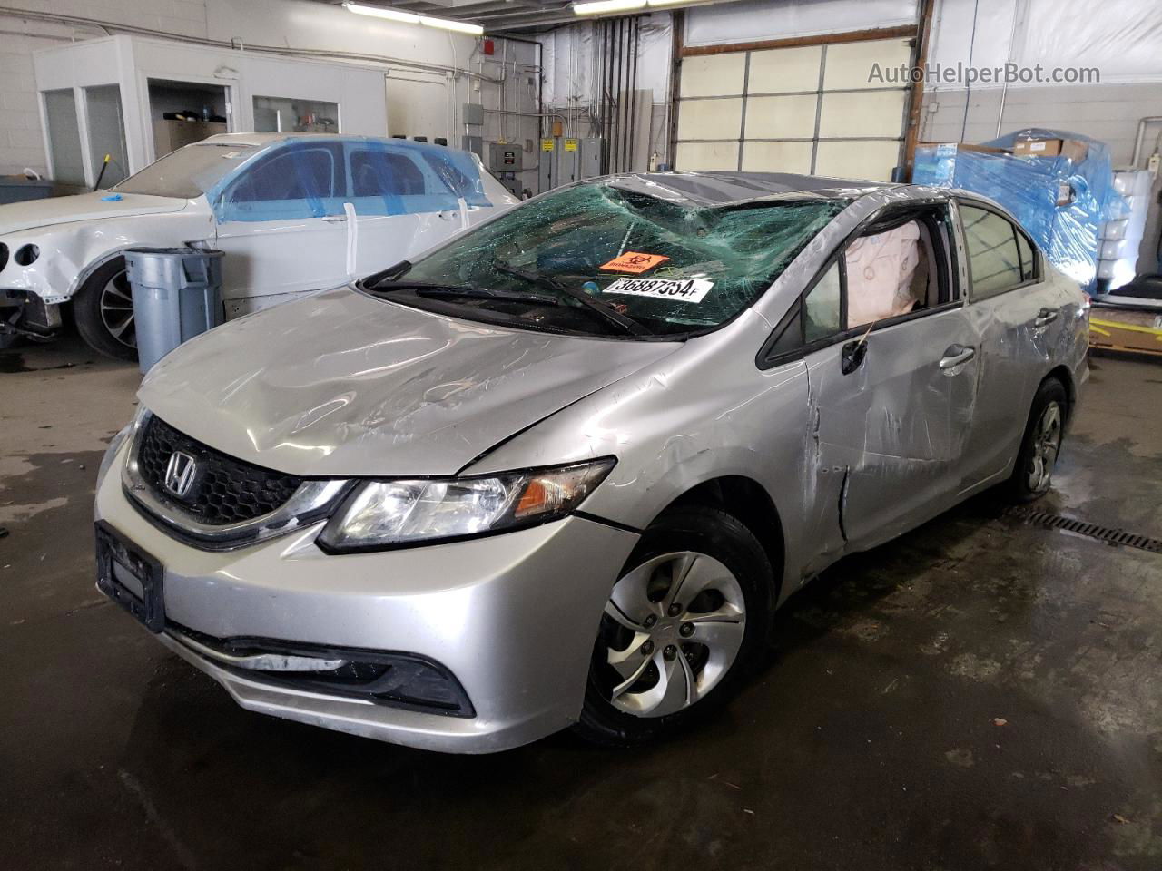 2015 Honda Civic Lx Silver vin: 19XFB2F5XFE266578