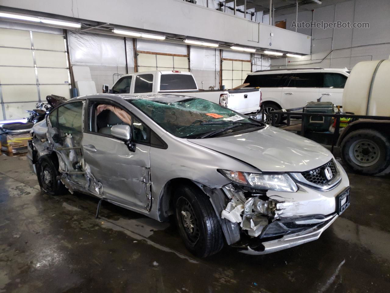 2015 Honda Civic Lx Silver vin: 19XFB2F5XFE266578