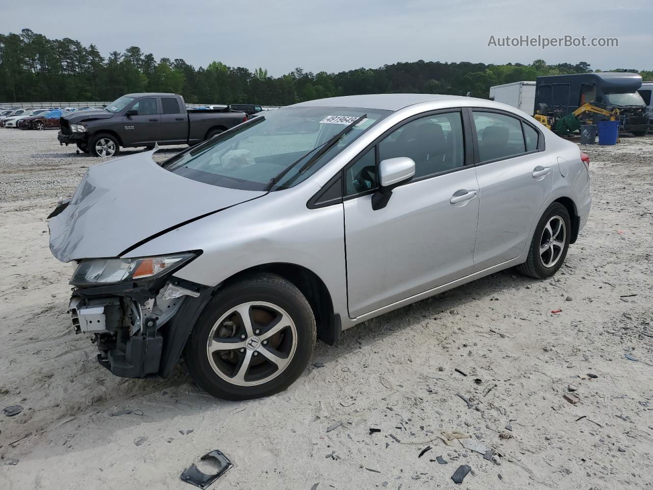 2015 Honda Civic Se Silver vin: 19XFB2F76FE027305