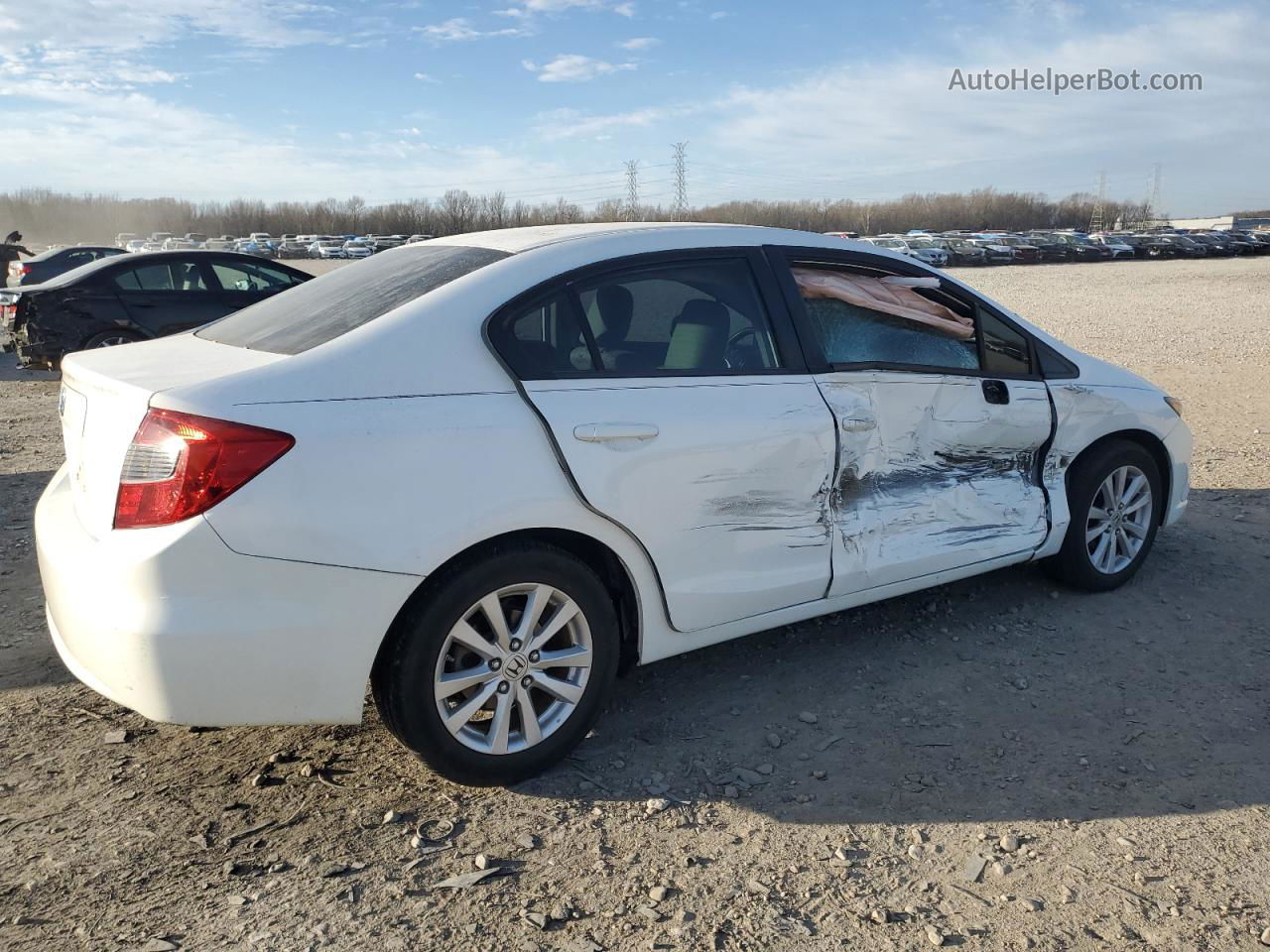 2012 Honda Civic Ex White vin: 19XFB2F80CE081297