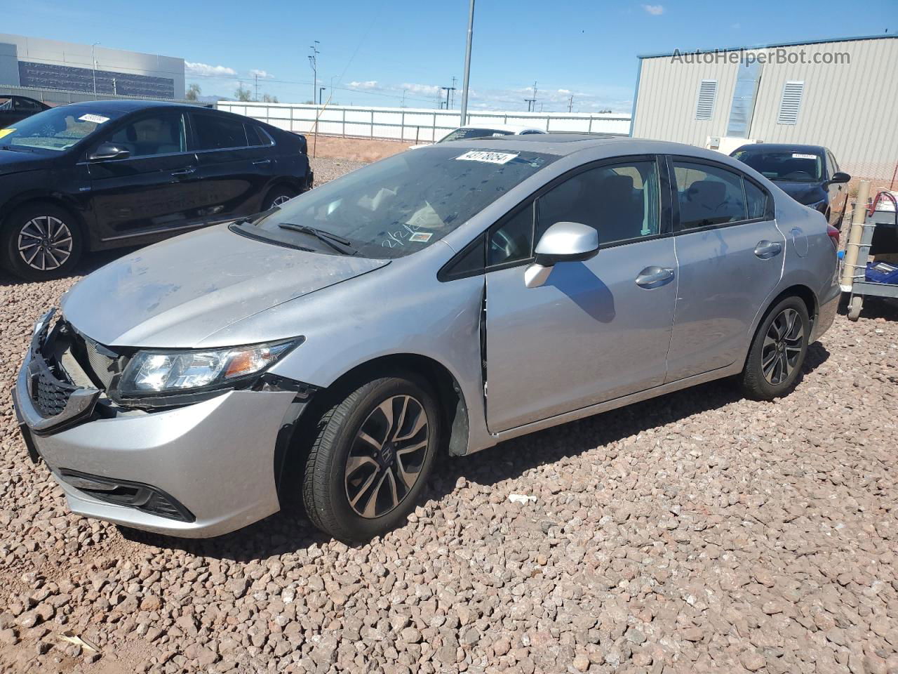 2013 Honda Civic Ex Silver vin: 19XFB2F80DE038189