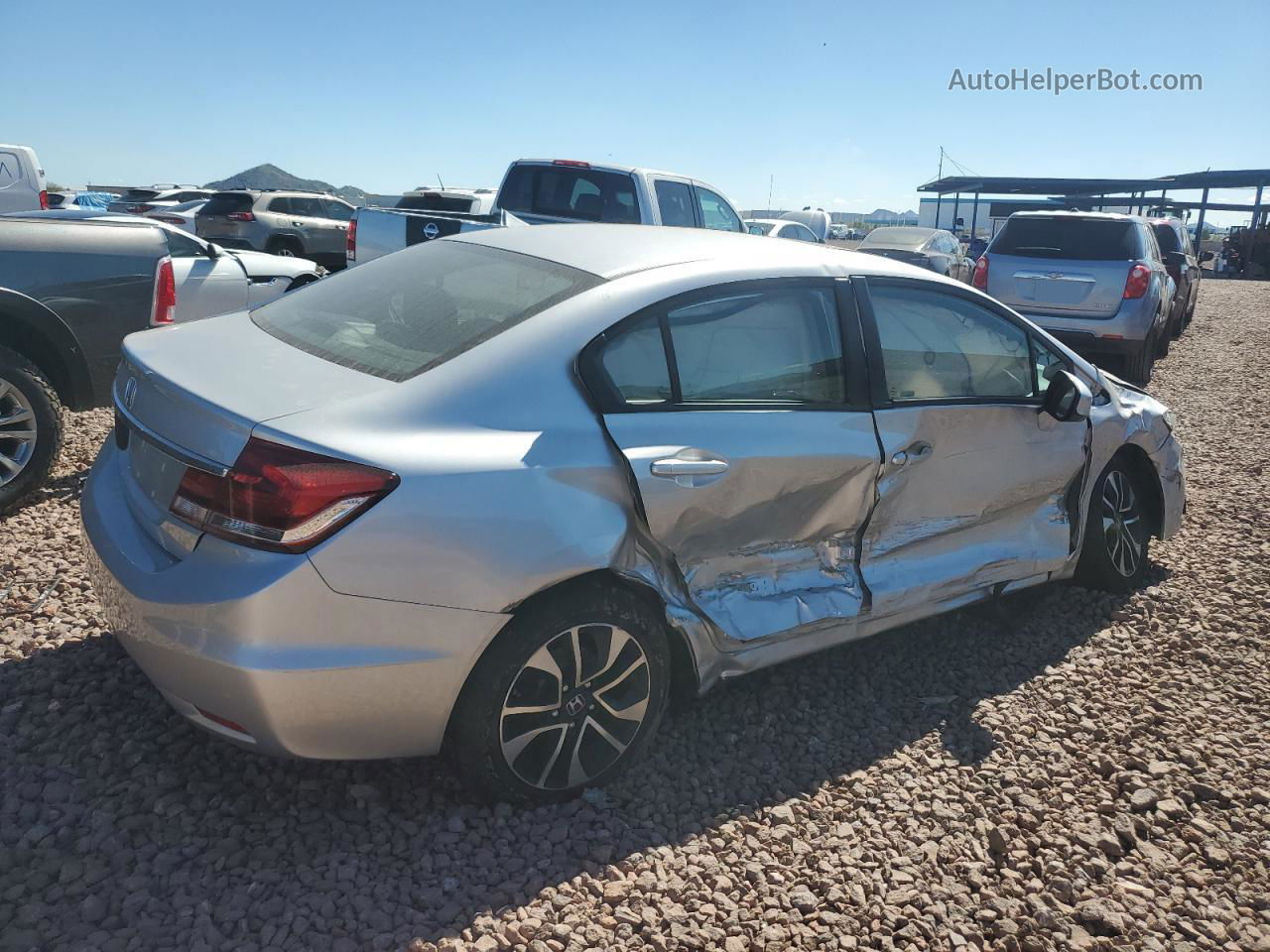 2013 Honda Civic Ex Silver vin: 19XFB2F80DE038189