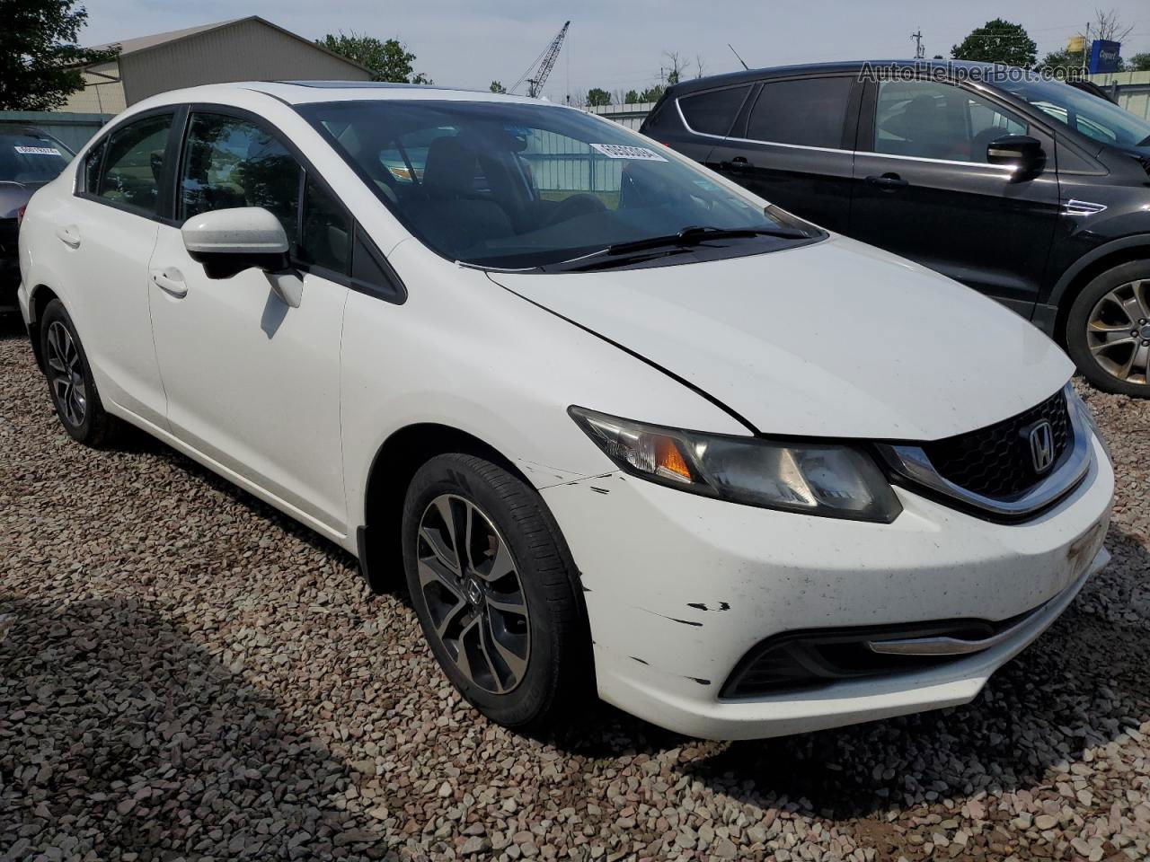 2014 Honda Civic Ex White vin: 19XFB2F80EE077107