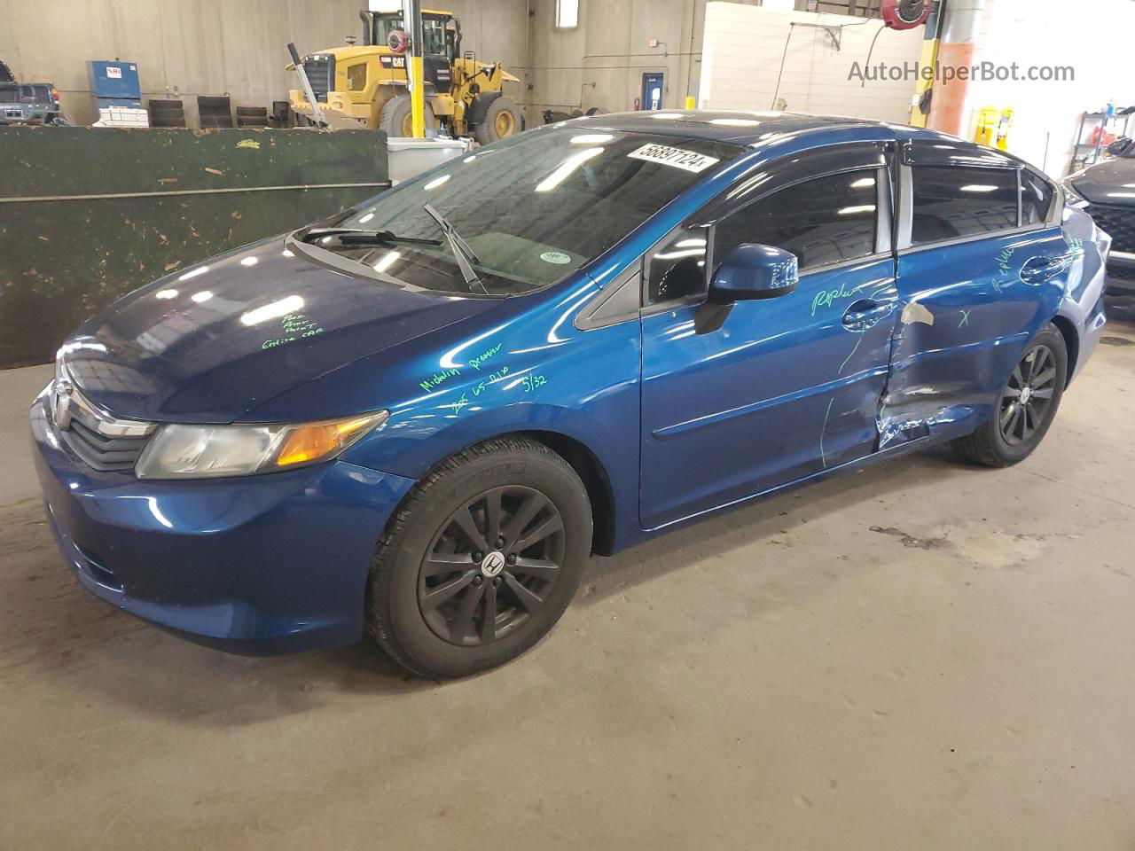 2012 Honda Civic Ex Blue vin: 19XFB2F81CE023778