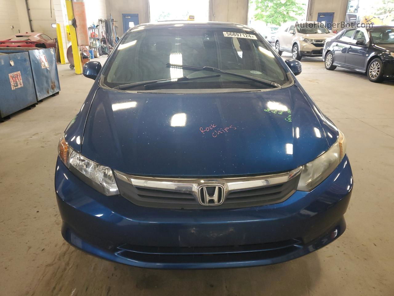 2012 Honda Civic Ex Blue vin: 19XFB2F81CE023778