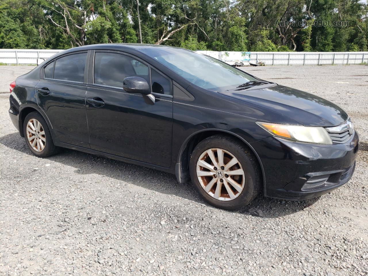 2012 Honda Civic Ex Black vin: 19XFB2F81CE024574