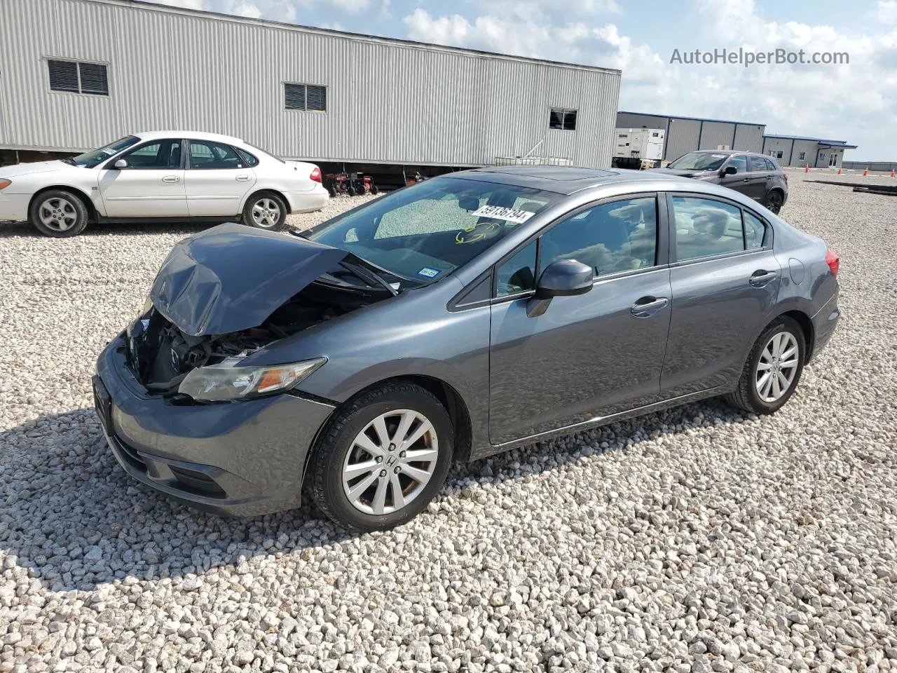 2012 Honda Civic Ex Серый vin: 19XFB2F81CE073189