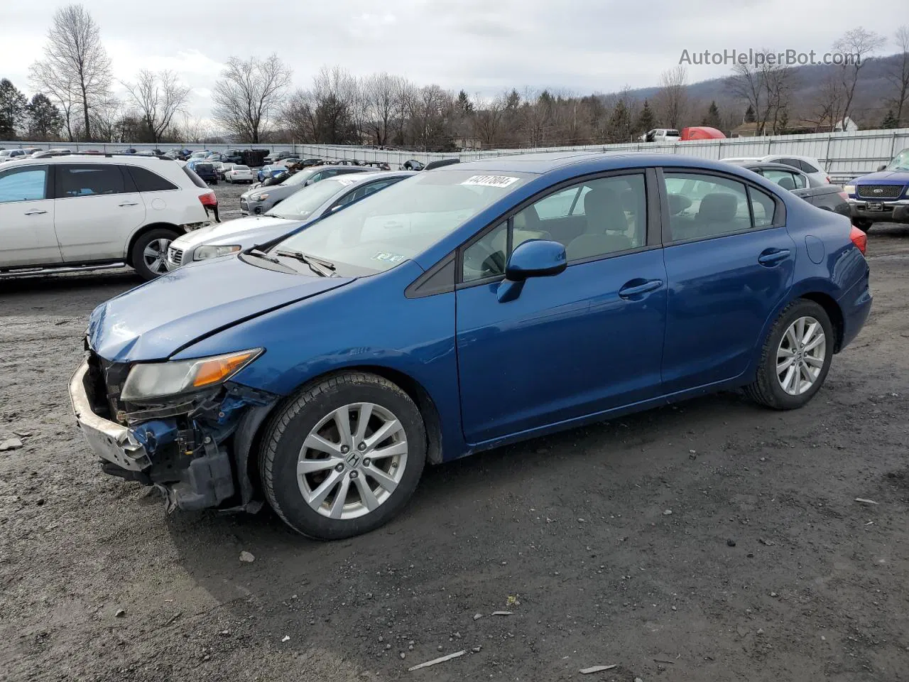 2012 Honda Civic Ex Blue vin: 19XFB2F81CE328083