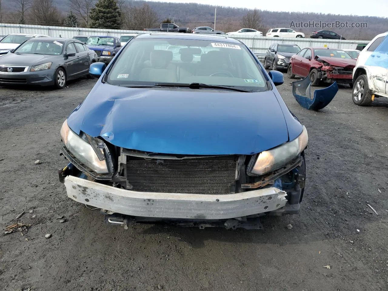 2012 Honda Civic Ex Blue vin: 19XFB2F81CE328083