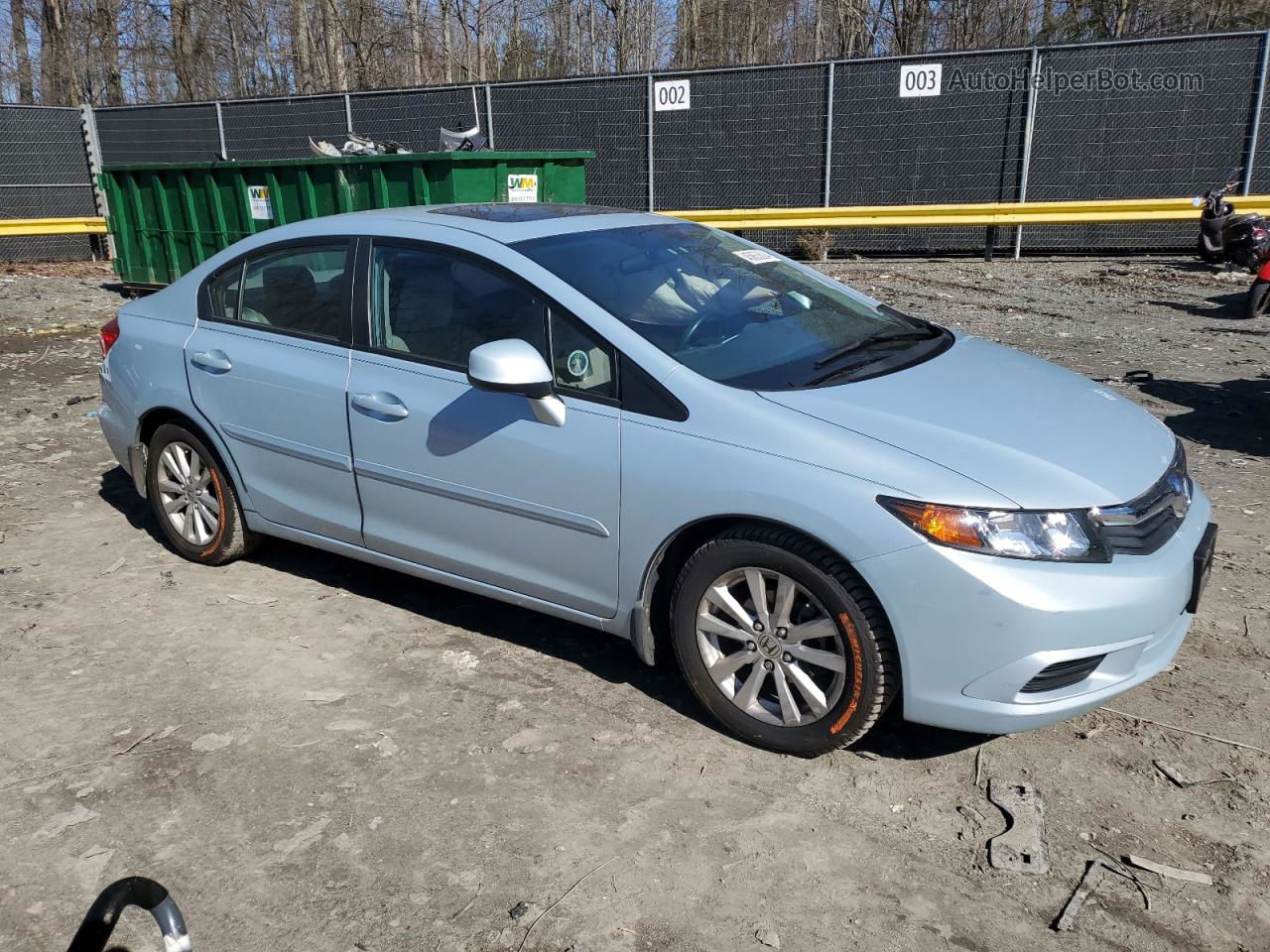 2012 Honda Civic Ex Blue vin: 19XFB2F81CE335860