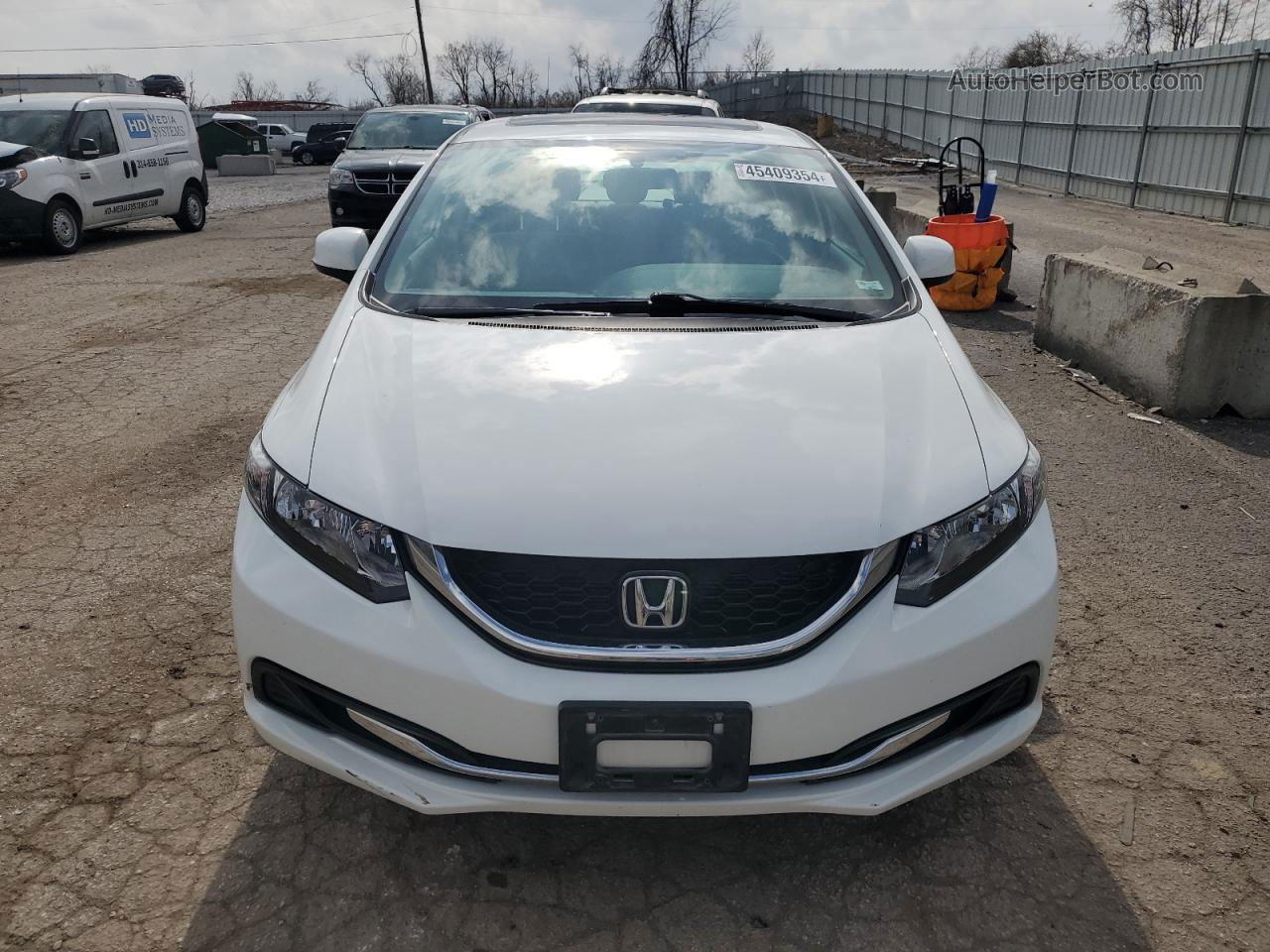 2013 Honda Civic Ex White vin: 19XFB2F81DE078880