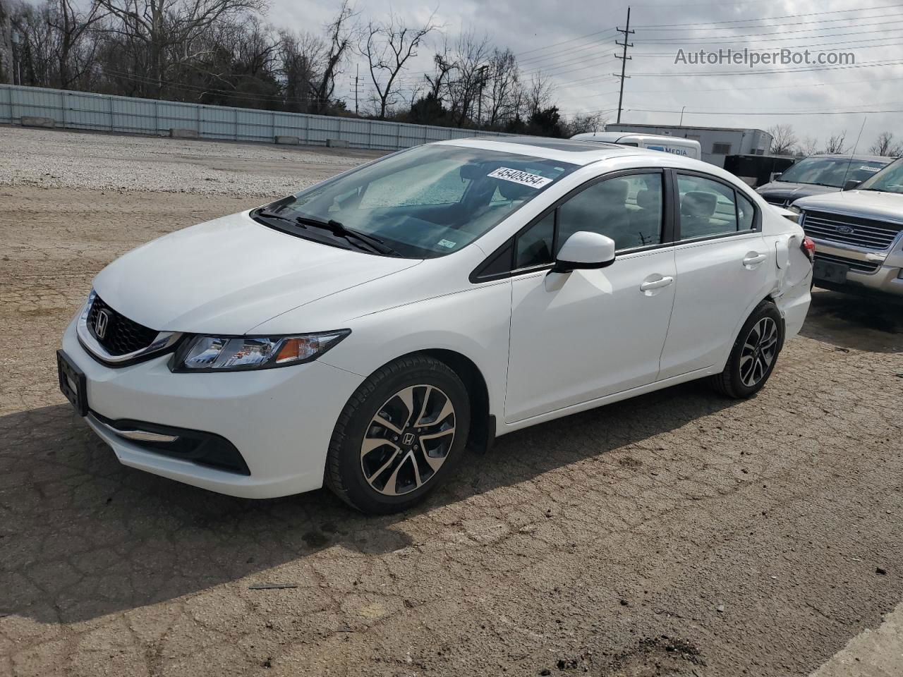 2013 Honda Civic Ex White vin: 19XFB2F81DE078880