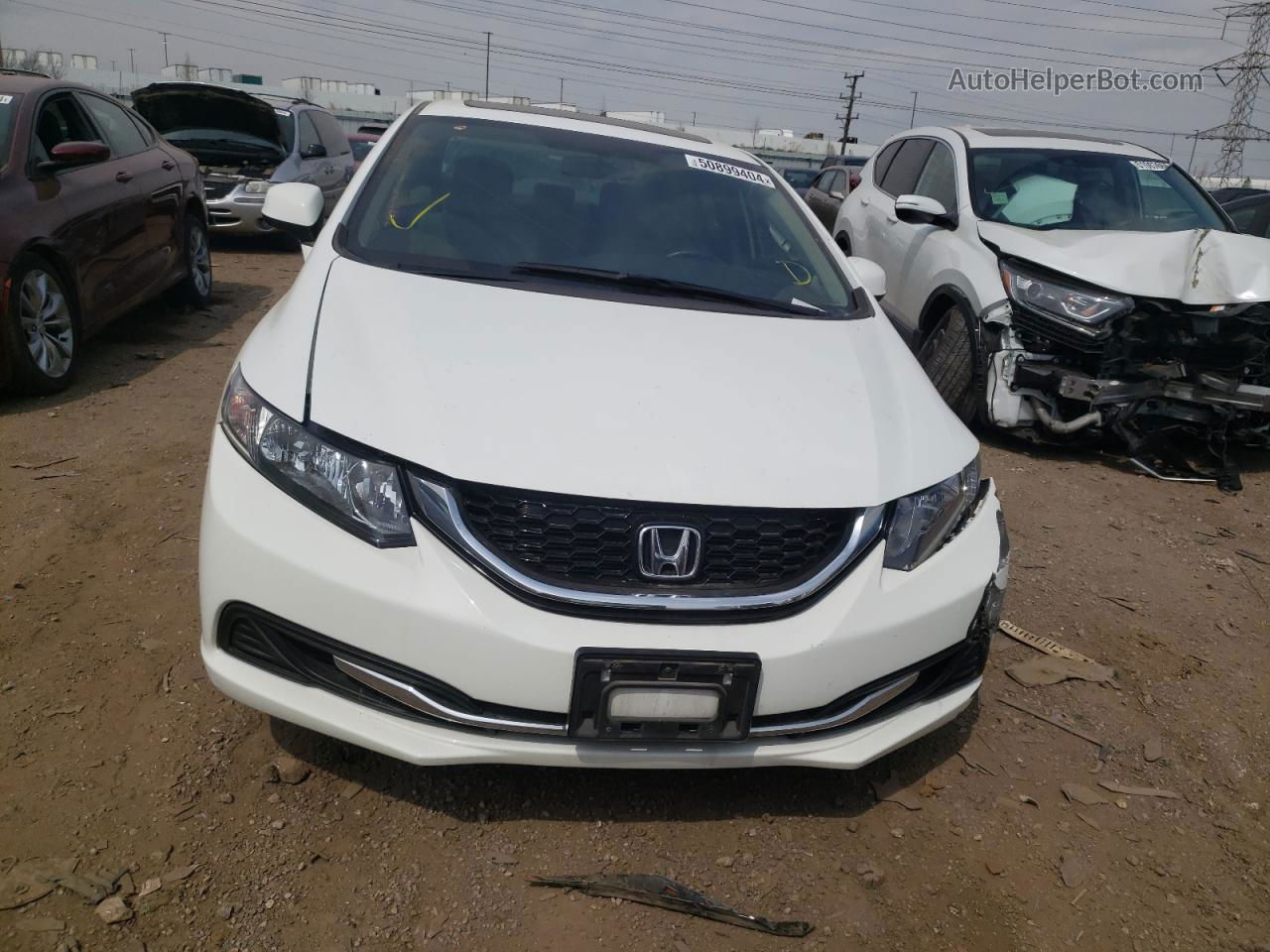 2013 Honda Civic Ex White vin: 19XFB2F81DE089720