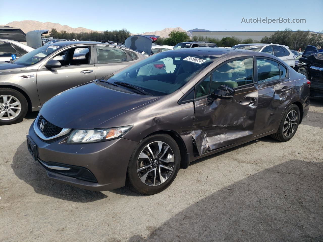 2013 Honda Civic Ex Brown vin: 19XFB2F81DE289254