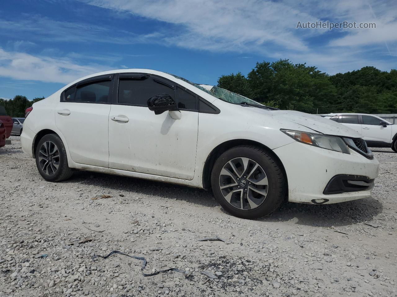 2014 Honda Civic Ex White vin: 19XFB2F81EE060039