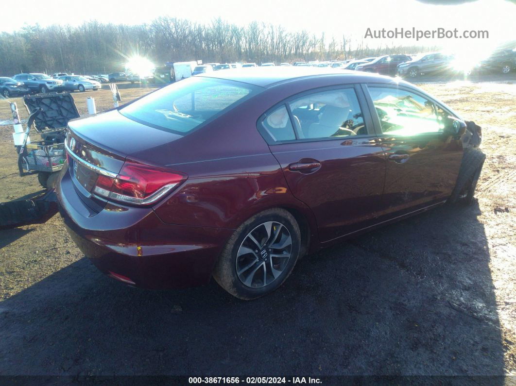 2014 Honda Civic Ex Burgundy vin: 19XFB2F81EE258278