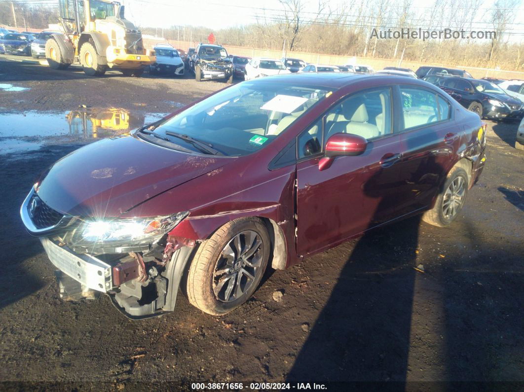 2014 Honda Civic Ex Burgundy vin: 19XFB2F81EE258278