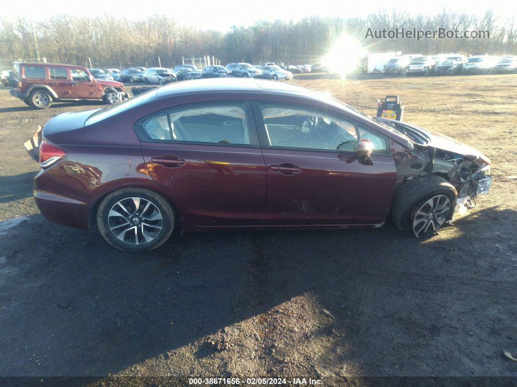 2014 Honda Civic Ex Burgundy vin: 19XFB2F81EE258278