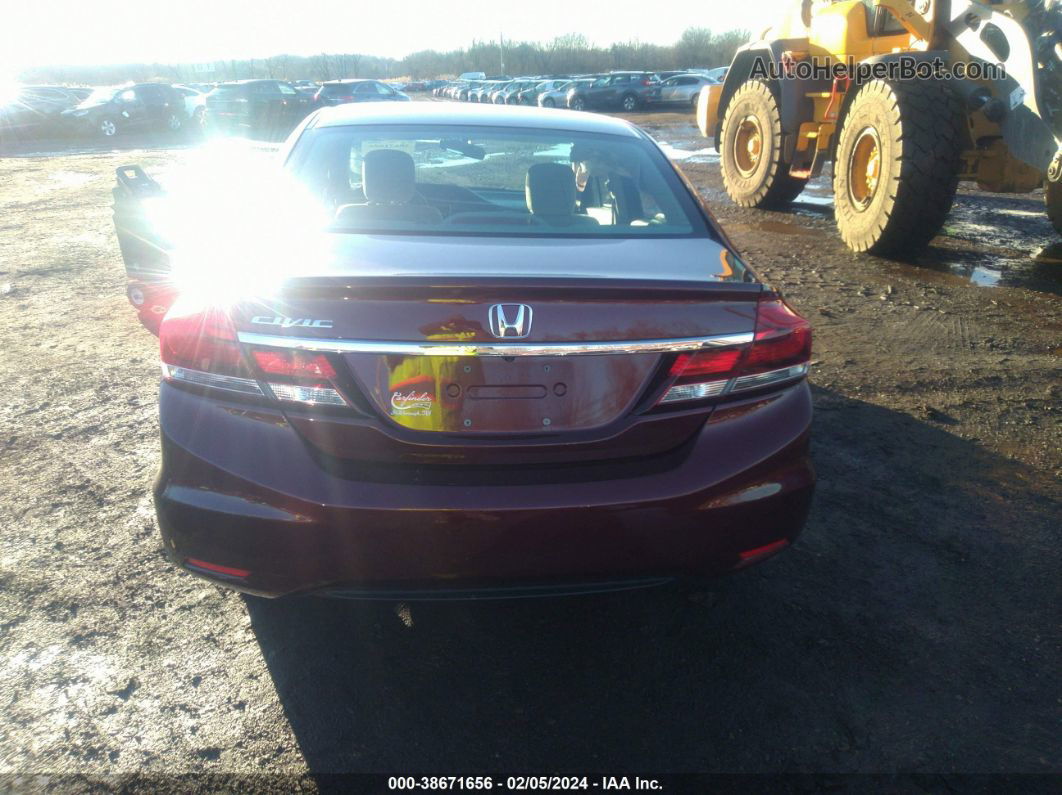 2014 Honda Civic Ex Burgundy vin: 19XFB2F81EE258278