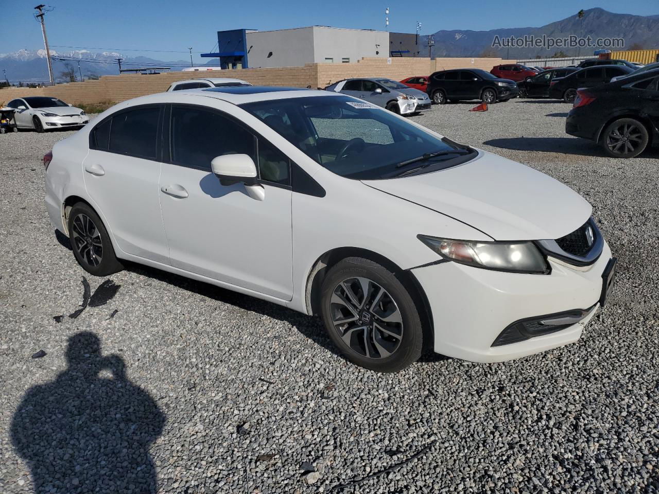 2015 Honda Civic Ex White vin: 19XFB2F81FE254099