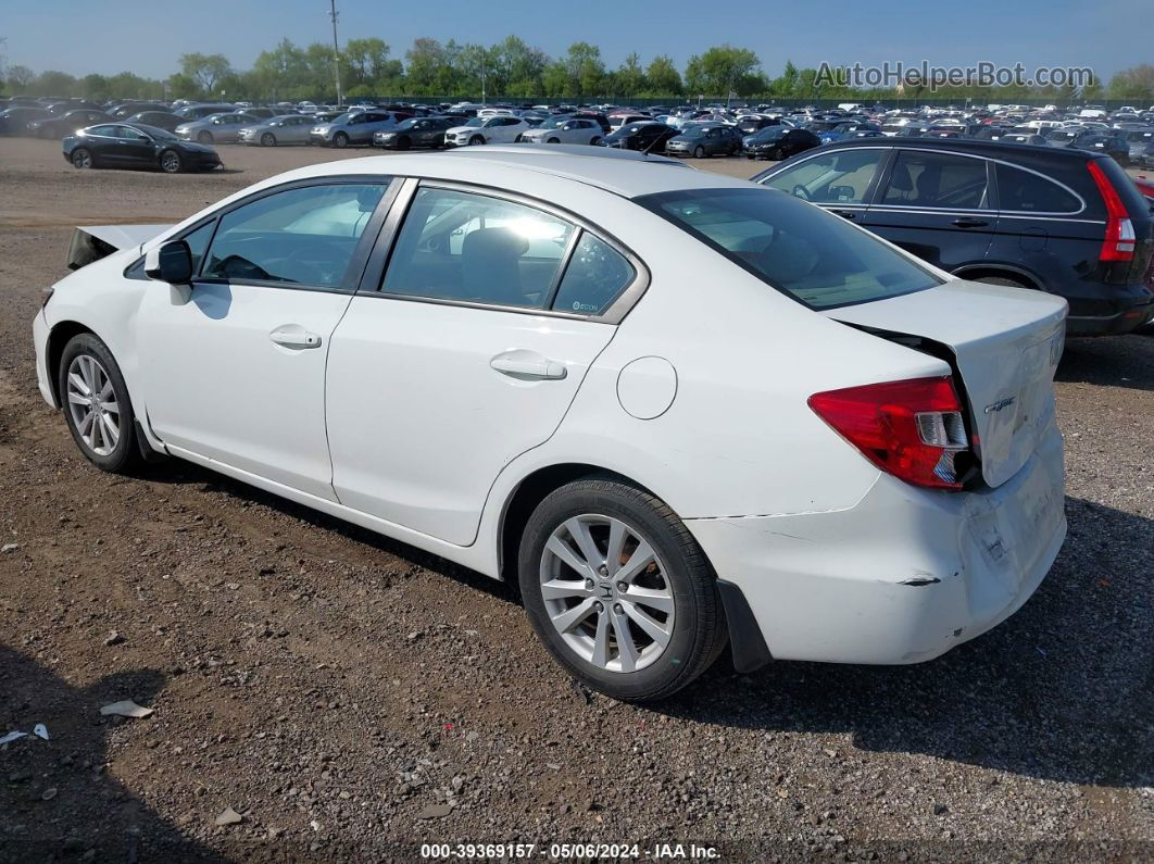 2012 Honda Civic Ex White vin: 19XFB2F82CE057454