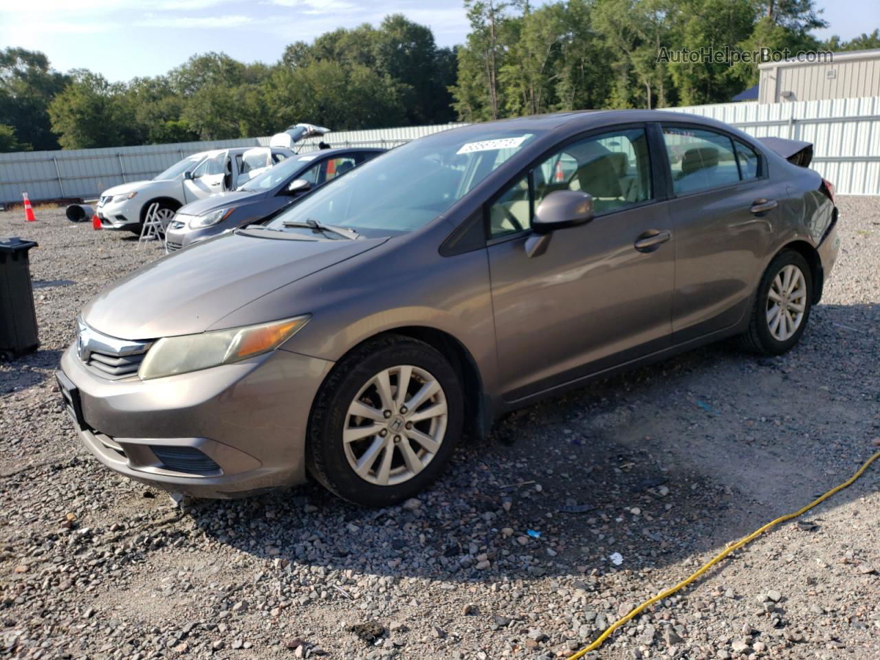 2012 Honda Civic Ex Gray vin: 19XFB2F82CE060063