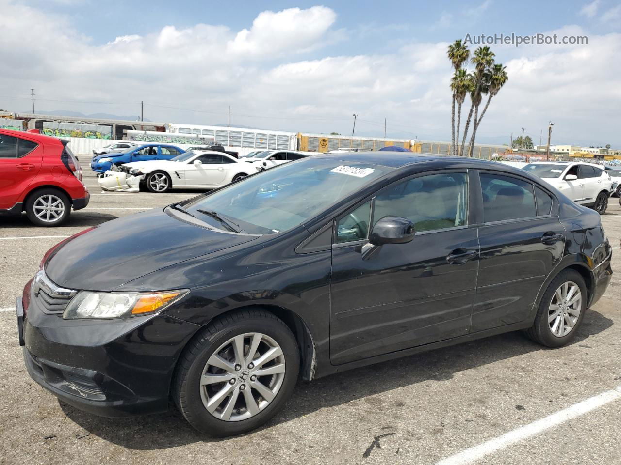 2012 Honda Civic Ex Black vin: 19XFB2F82CE378815