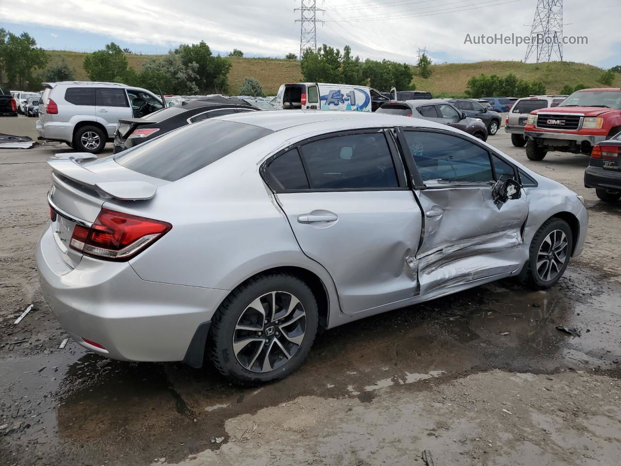 2013 Honda Civic Ex Silver vin: 19XFB2F82DE022012