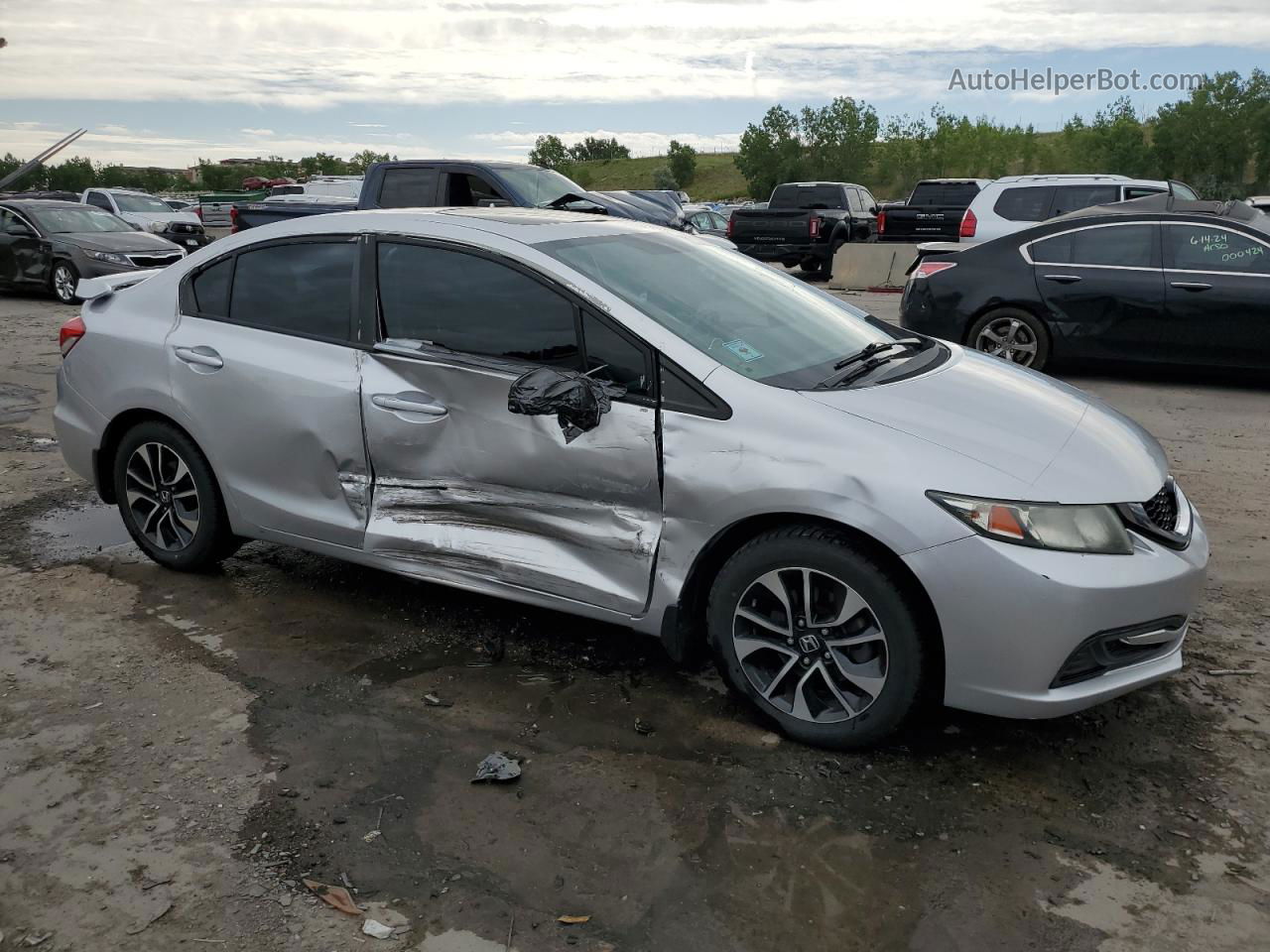 2013 Honda Civic Ex Silver vin: 19XFB2F82DE022012