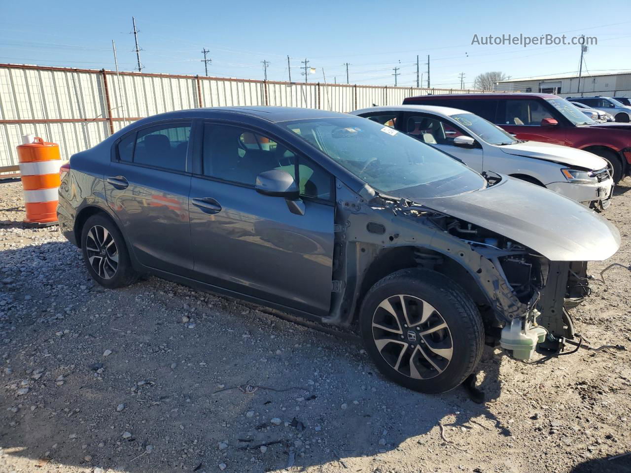 2013 Honda Civic Ex Gray vin: 19XFB2F82DE075907