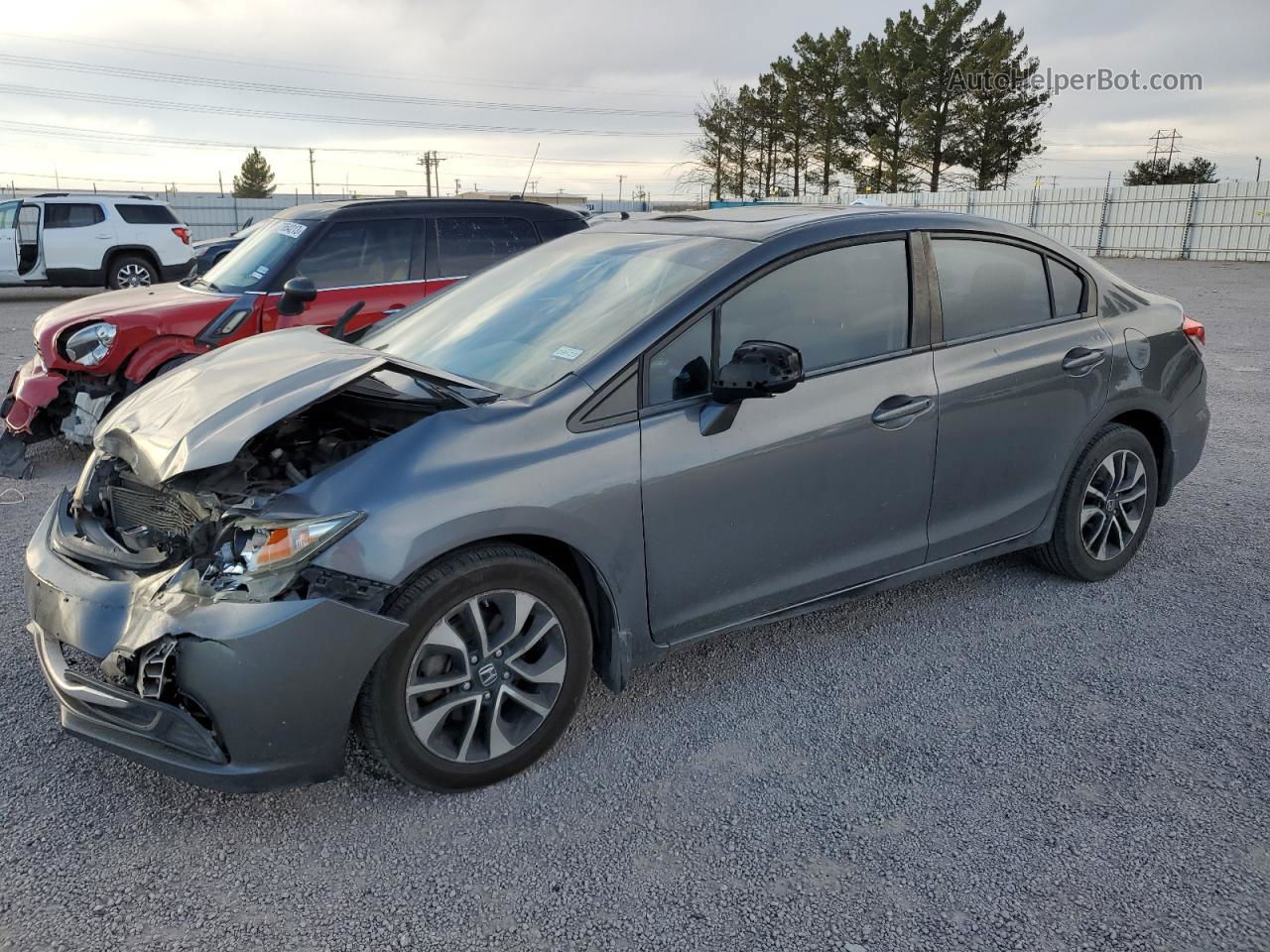 2013 Honda Civic Ex Gray vin: 19XFB2F82DE087359