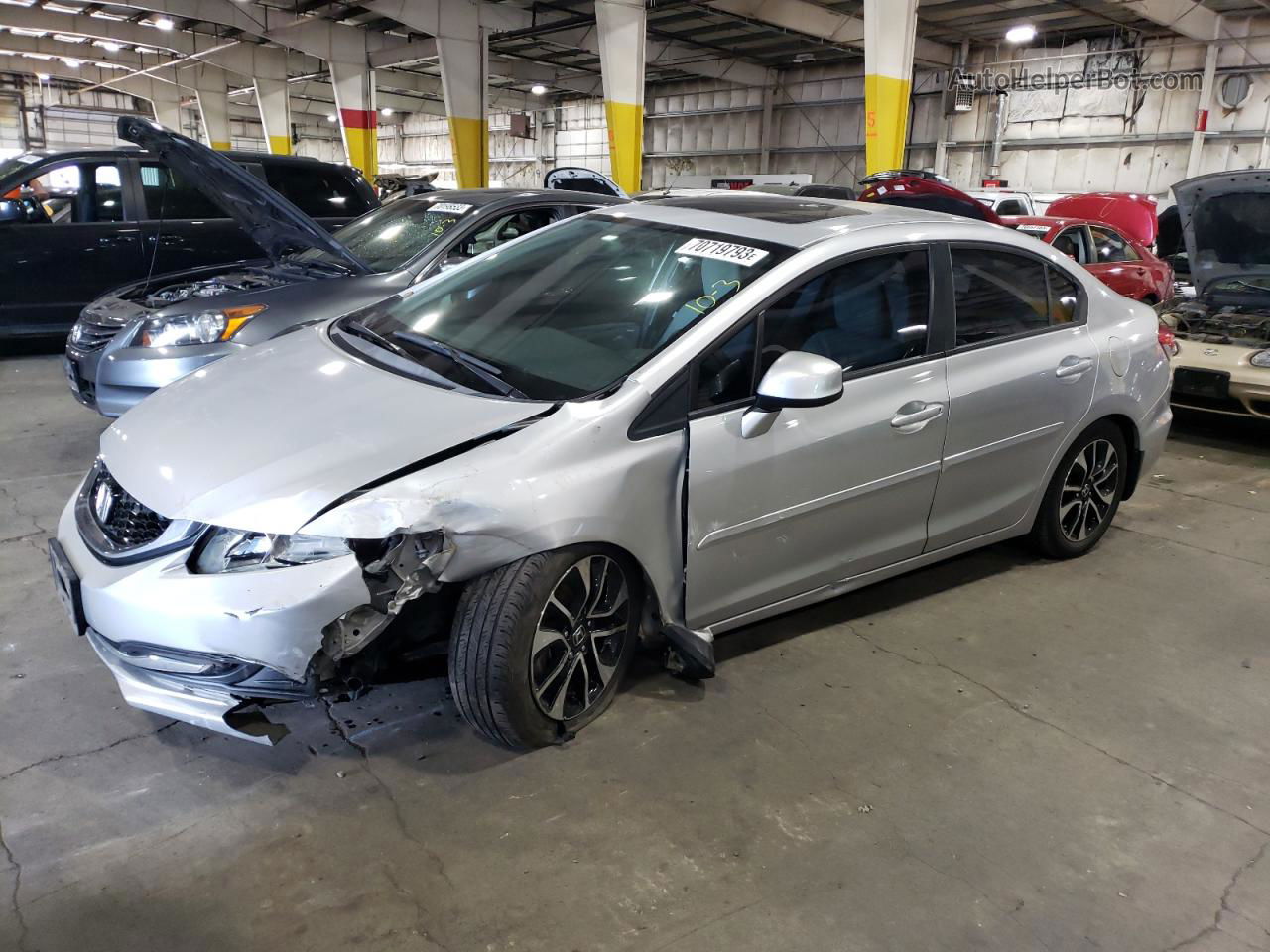 2013 Honda Civic Ex Silver vin: 19XFB2F82DE232500