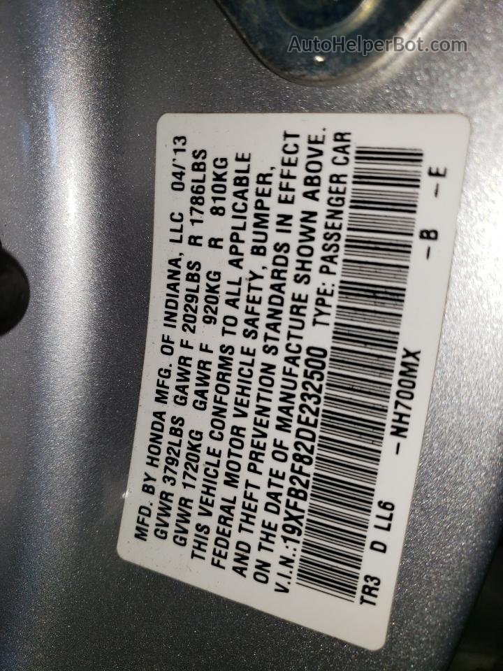 2013 Honda Civic Ex Silver vin: 19XFB2F82DE232500