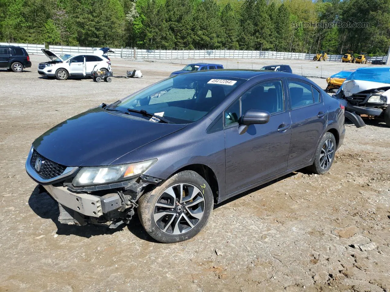 2014 Honda Civic Ex Gray vin: 19XFB2F82EE076217