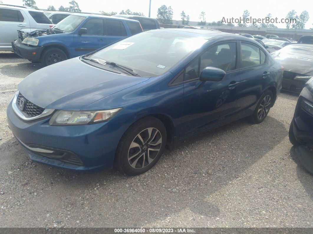 2015 Honda Civic Sedan Ex Blue vin: 19XFB2F82FE040755