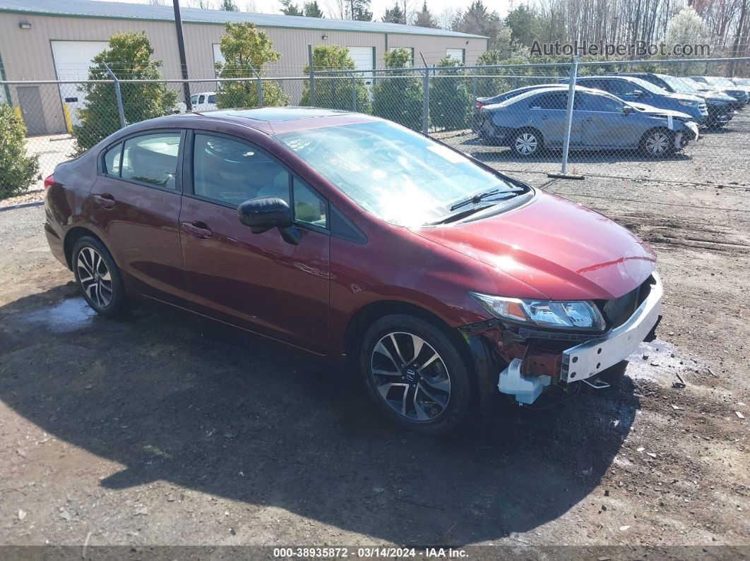 2015 Honda Civic Ex Maroon vin: 19XFB2F82FE250739