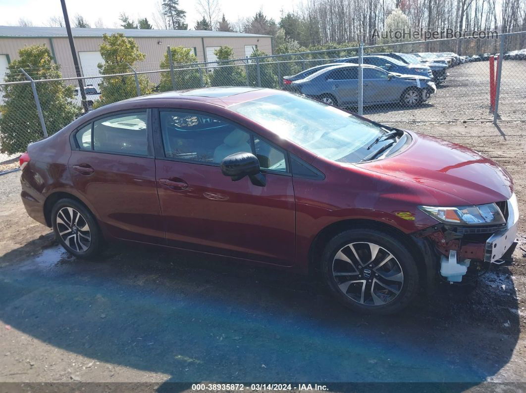 2015 Honda Civic Ex Maroon vin: 19XFB2F82FE250739