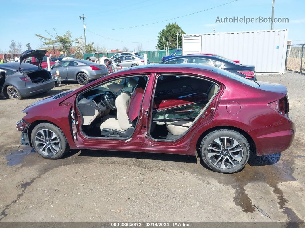 2015 Honda Civic Ex Maroon vin: 19XFB2F82FE250739