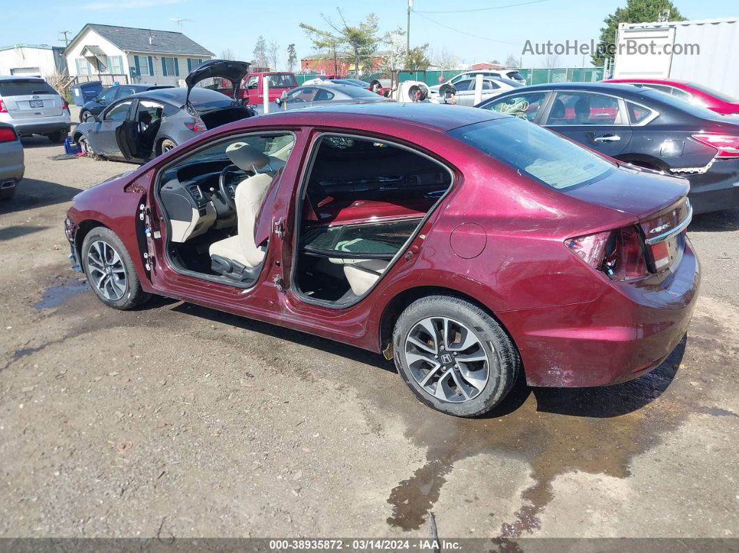 2015 Honda Civic Ex Maroon vin: 19XFB2F82FE250739