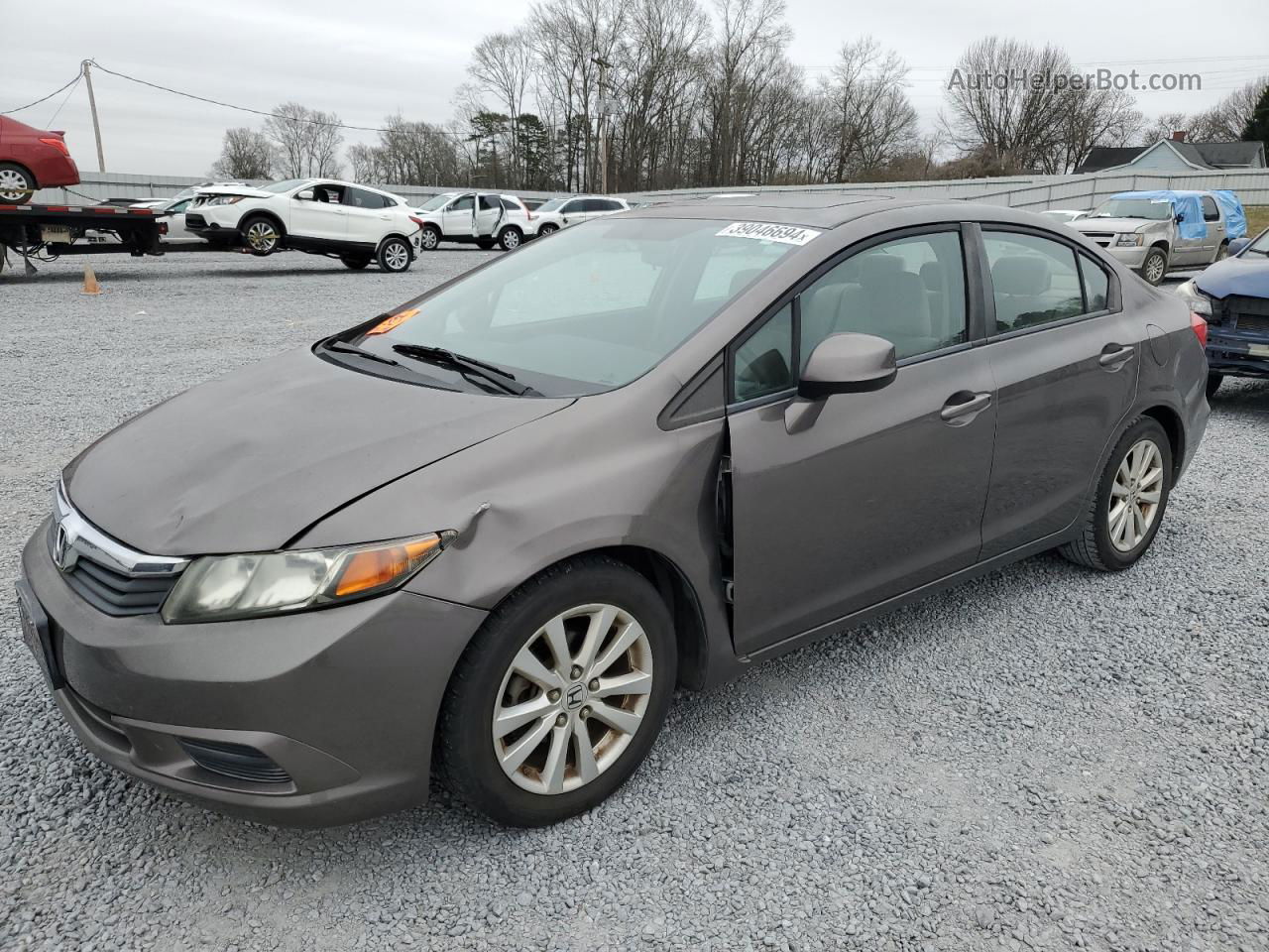 2012 Honda Civic Ex Gray vin: 19XFB2F83CE006805