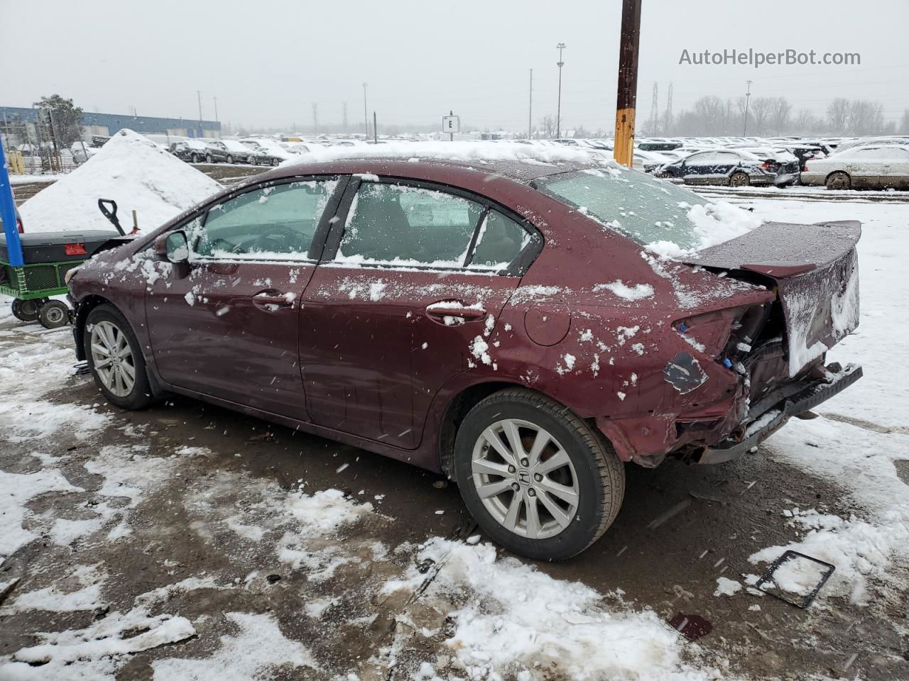 2012 Honda Civic Ex Maroon vin: 19XFB2F83CE103146