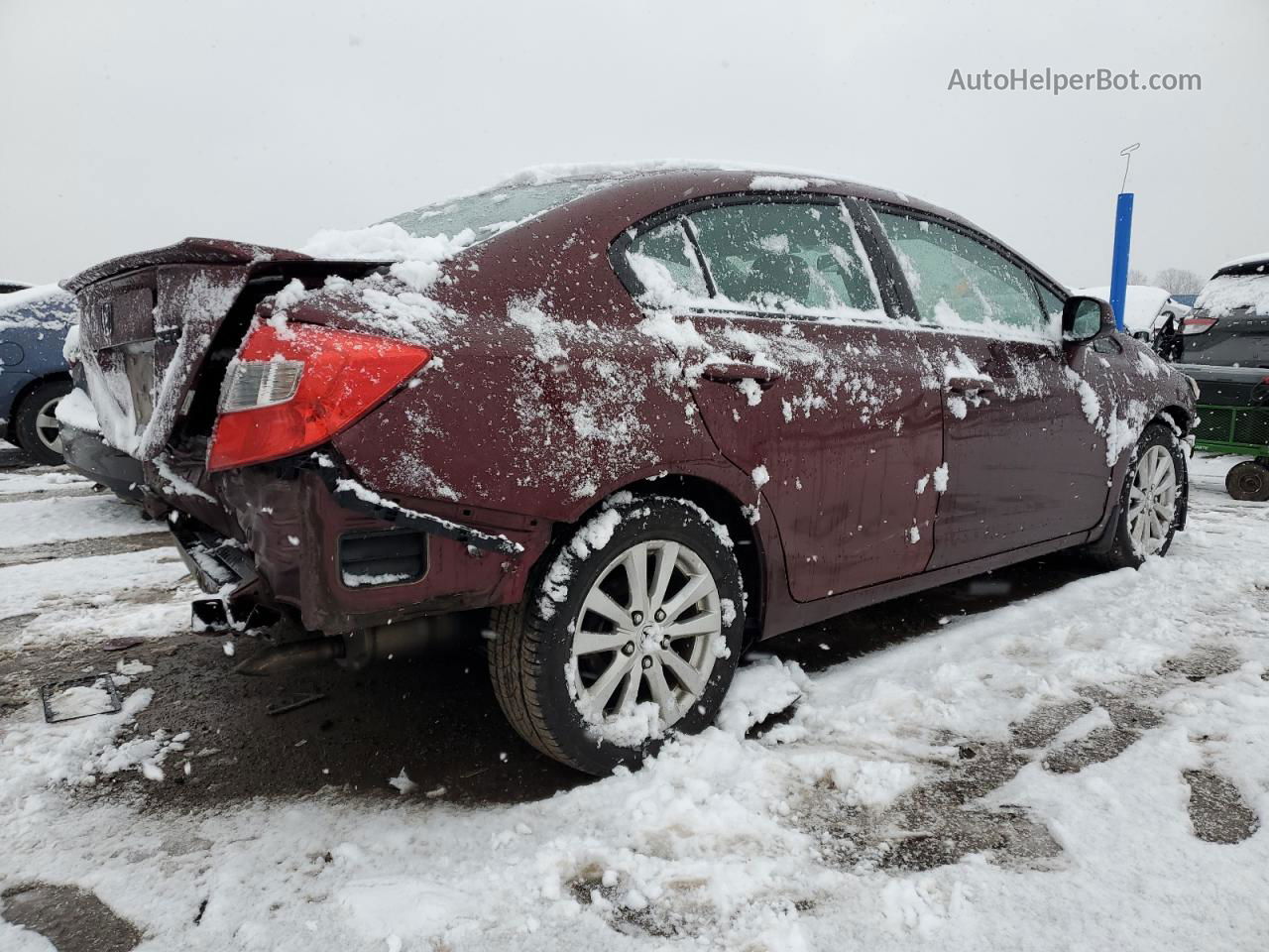 2012 Honda Civic Ex Темно-бордовый vin: 19XFB2F83CE103146