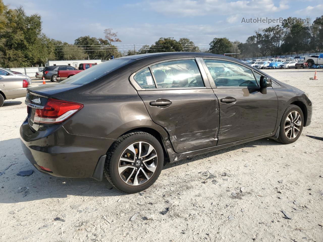 2013 Honda Civic Ex Brown vin: 19XFB2F83DE013738